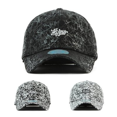 韩国正品flipper墨水涂鸦花纹棒球帽春夏时尚弯檐鸭舌帽男女