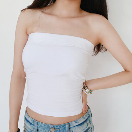 韩版2016春夏无肩带打底抹胸弹力不带垫一片式内衣女士纯棉裹胸