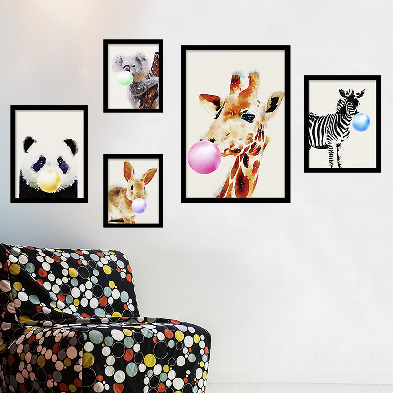 3d仿真立体墙贴动物装饰画客厅卧室墙上装饰品壁纸自粘温馨相片框