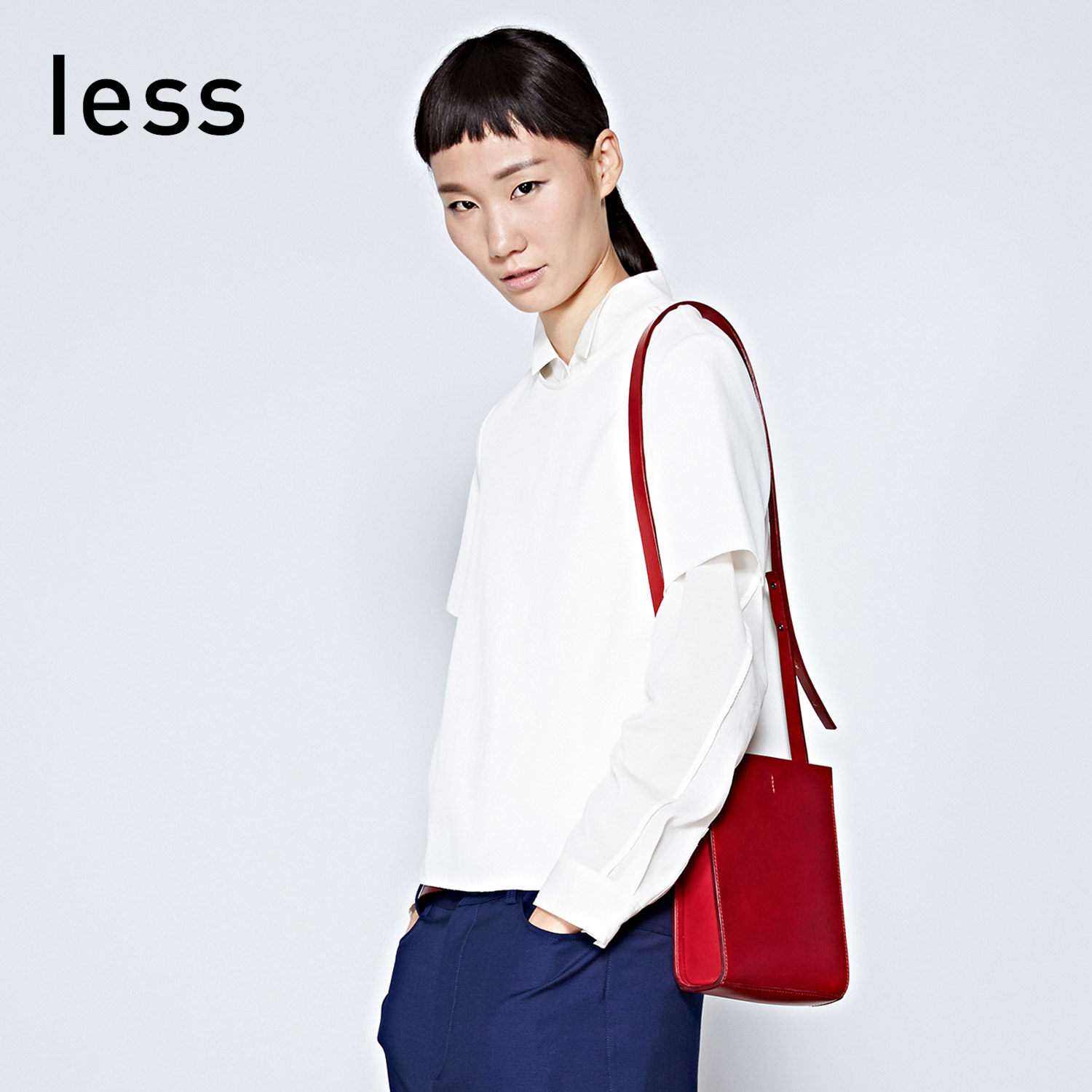 less春装新款通勤牛皮女士包包斜挎包女单肩包36121146