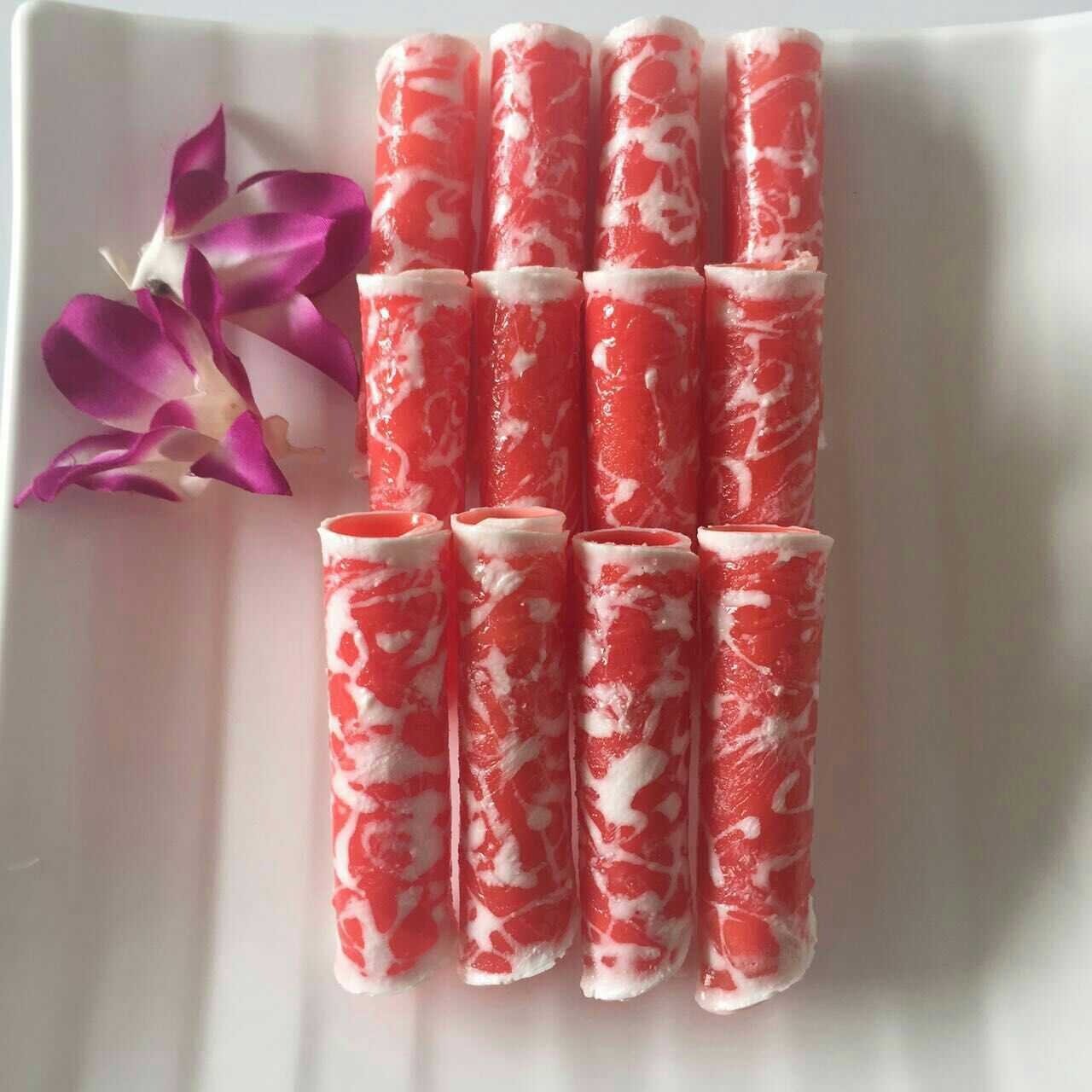 仿真雪花牛肉卷 仿真牛肉卷仿真羊肉卷 假菜品模型优惠券