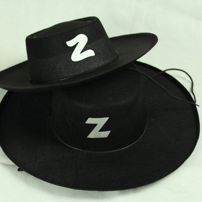 万圣节用品 化妆舞会派对用品 cosplay道具 佐罗帽子 礼帽