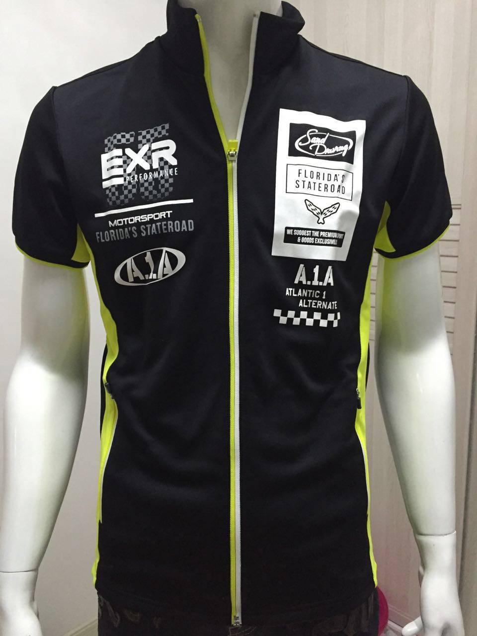 2017新款韩国exr专柜正品男款拉链开衫运动休闲短袖t恤 保真