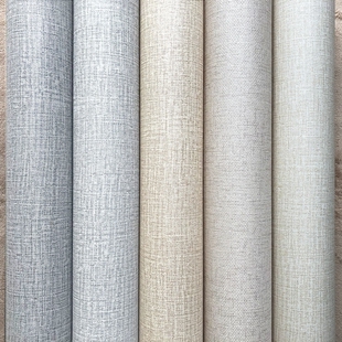 加厚素色自粘墙纸仿墙亚麻布麻面墙贴卧室防水3d磨砂纯色壁纸贴纸