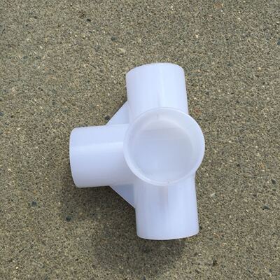 塑料四通 直角三通 diy架子花架子房子立体四通 弯角四通32mm