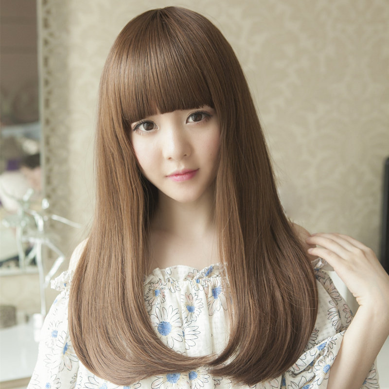 假发女生 中长卷发