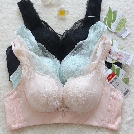 [ 桃花季臻美系列新品无钢圈b杯中厚文胸双肩带防掉肩聚调整型内衣]