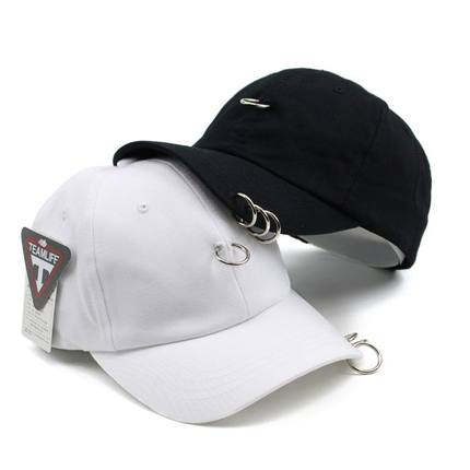 韩国代购flipper棒球帽子女弯檐铁环鸭舌帽长带休闲四季百搭帽_7折