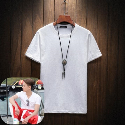 ins超火的t恤男飞虎之潜行极战黄宗泽同款白色男士短袖t帅气衣服