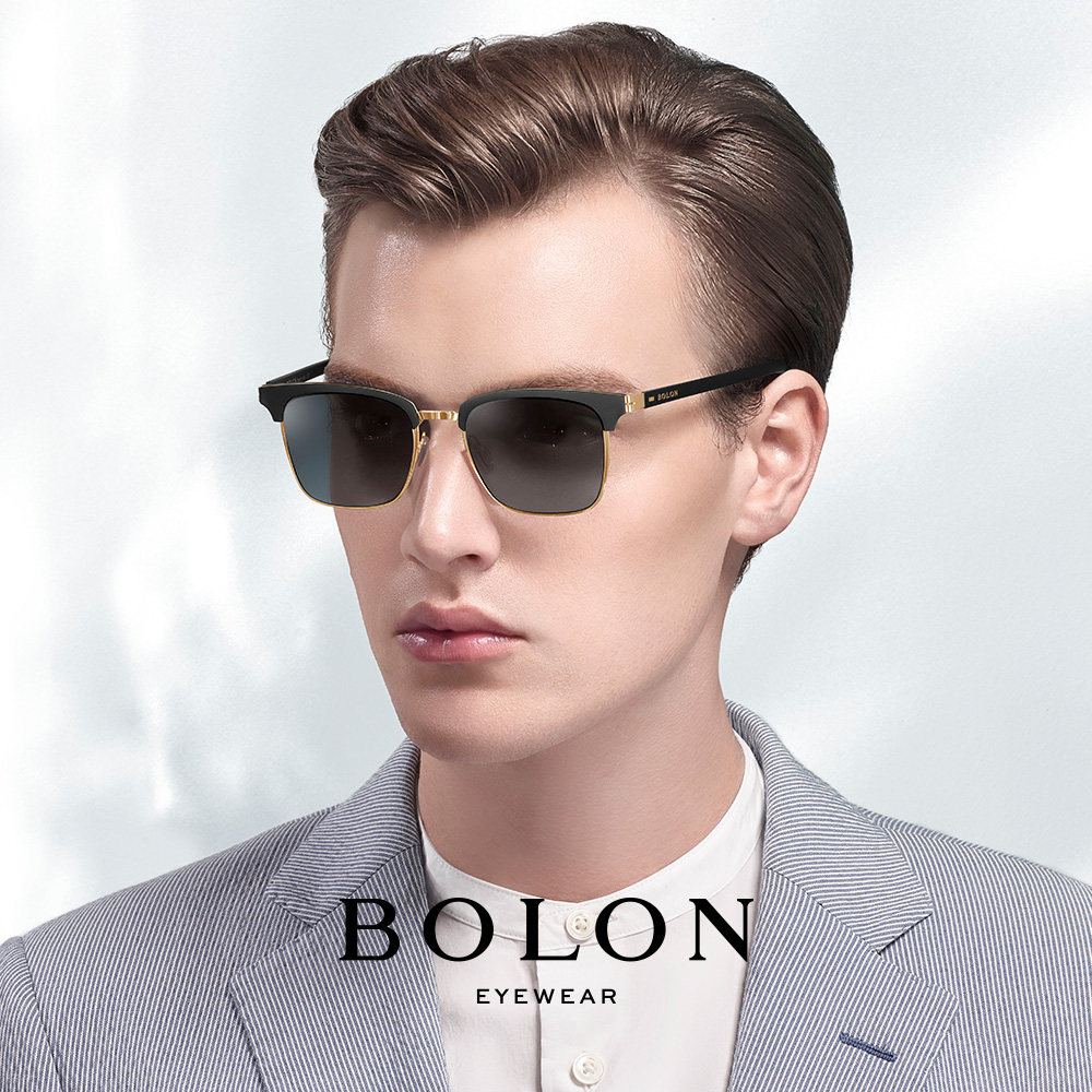 眼镜暴龙男_bolon暴龙偏光太阳镜男士个性方形金属框墨镜潮流时尚眼镜