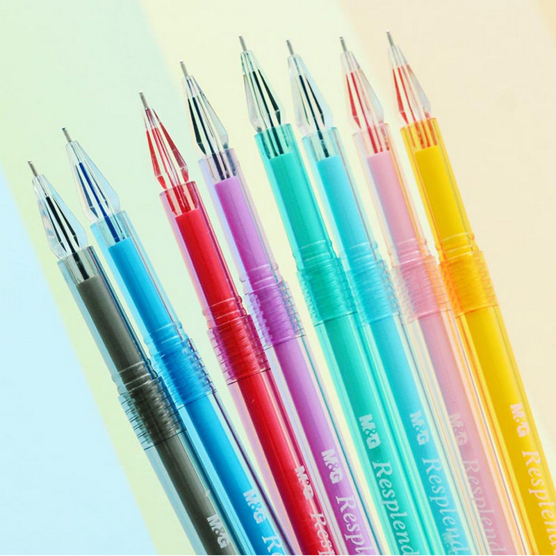 彩色 笔芯 钻石_包邮晨光全针管中性笔 5702钻石头笔芯 彩色水笔4028