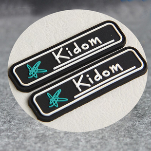 橡胶软标 塑料贴标pvc商标软胶章 定做箱包滴塑标