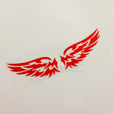 个性反光翅膀汽车后视镜车身贴 车尾车标个性装饰天使折翼车贴画