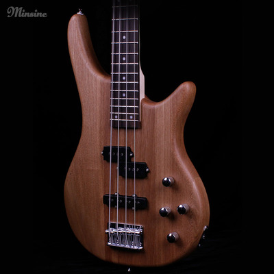 名森minsine榆木电贝司 四弦贝斯原木色24品玫瑰木指板送调音器