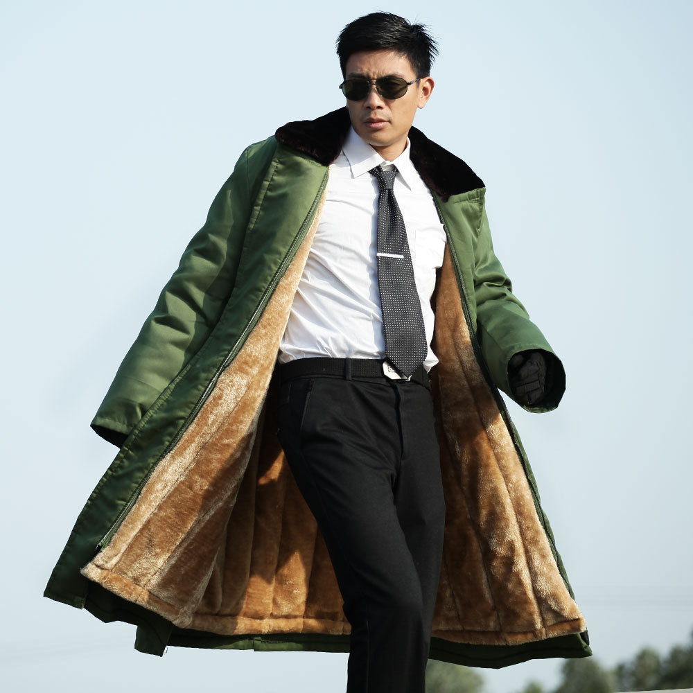 户外防寒保暖军大衣棉大衣男女冬季加厚长款军绿迷彩大衣棉服正品