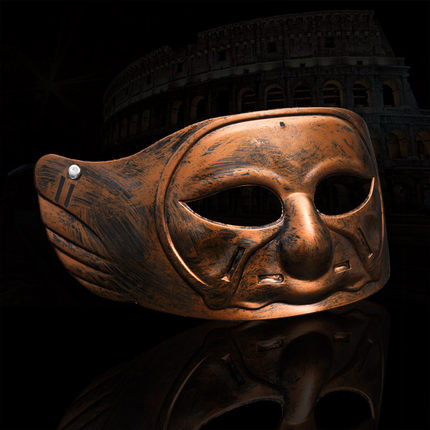 万圣节半脸面具 男成人假面舞会表演酒吧派对cos情趣性感面具 女_不