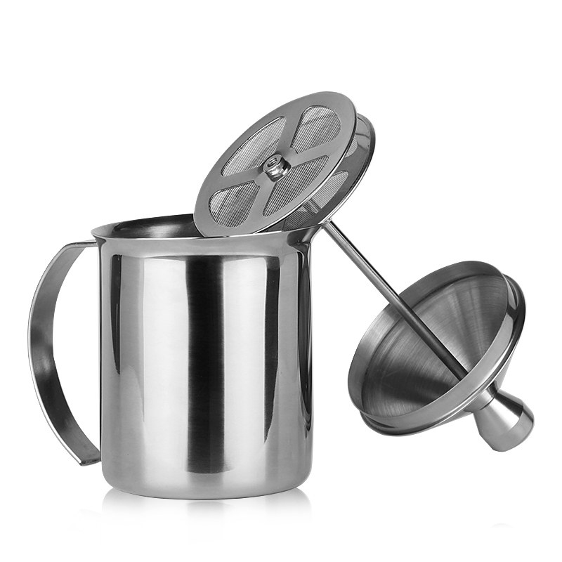 奶泡器咖啡牛奶花式奶泡壶打奶器发泡手动不锈钢双层器加厚