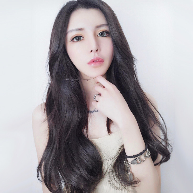 u型假发卷发 真人发丝