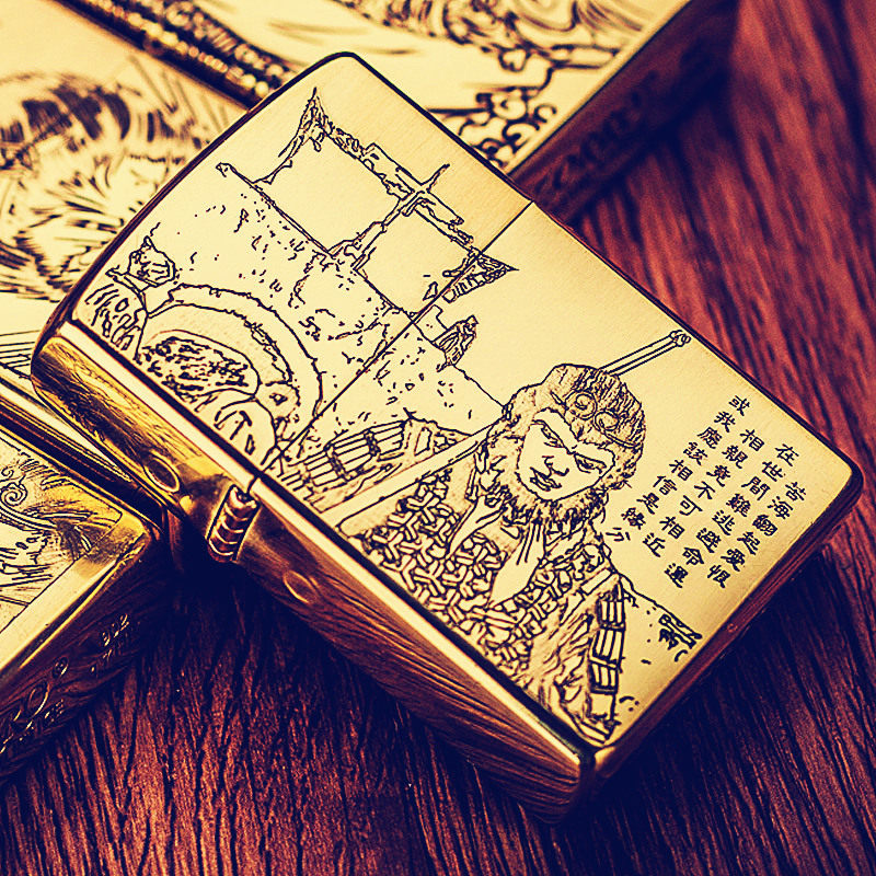 防风大话西游创意月光宝盒个性悟空复古火机 zorro佐罗煤油打火机