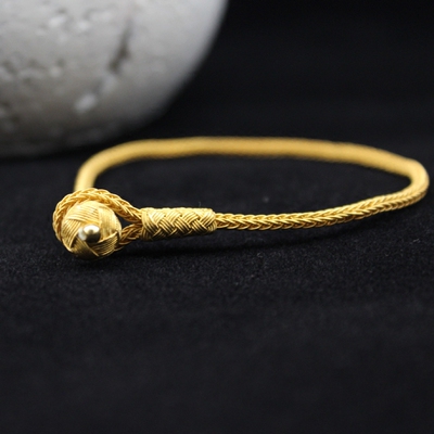 土耳其手绳999足银手链男女情侣银丝编织简约生日礼物情人节潮牌