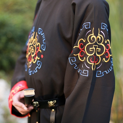 【流烟昔泠-唐制蹀躞革带狻猊】传统汉服配饰唐制圆领袍配饰革带