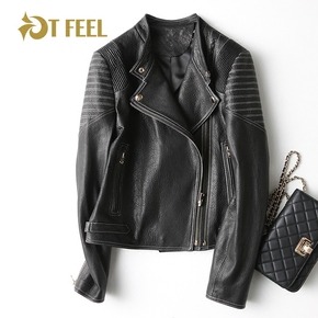 真皮夹克女 短款修身机车版小皮衣外套2018新