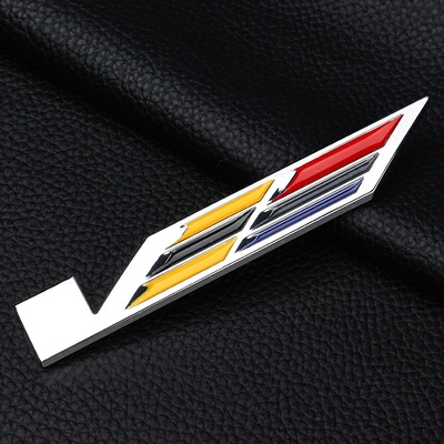 专用于凯迪拉克v车标atsl xts ct6 cts-v标改装金属车贴高性能v标