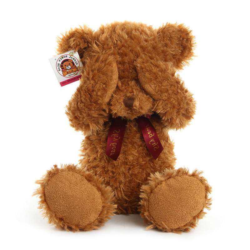 [包邮] 柏文熊害羞熊毛绒玩具熊正品泰迪熊布娃娃玩