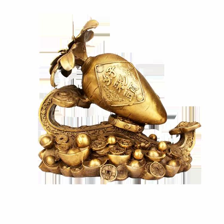 【贞玉吉】开光风水纯铜如意萝卜好彩头招财好运如意纳福人生如意