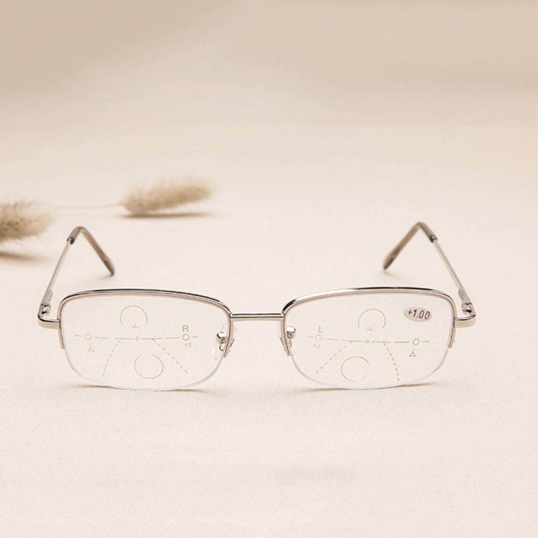 德国进口智能渐进多焦点老花眼镜男女式双光远近两用 爵士黑 渐进_7折