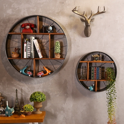 创意复古工业风餐厅墙壁装饰品铁艺装修挂件壁挂奶茶店墙面置物架