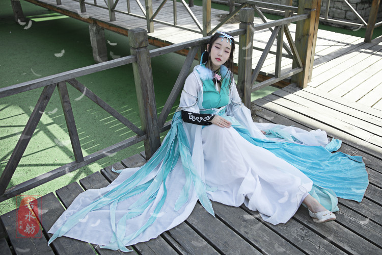 若水舫-驰冥长歌琴娘琴姐剑侠情缘三剑网三cosplay女动漫游戏女服