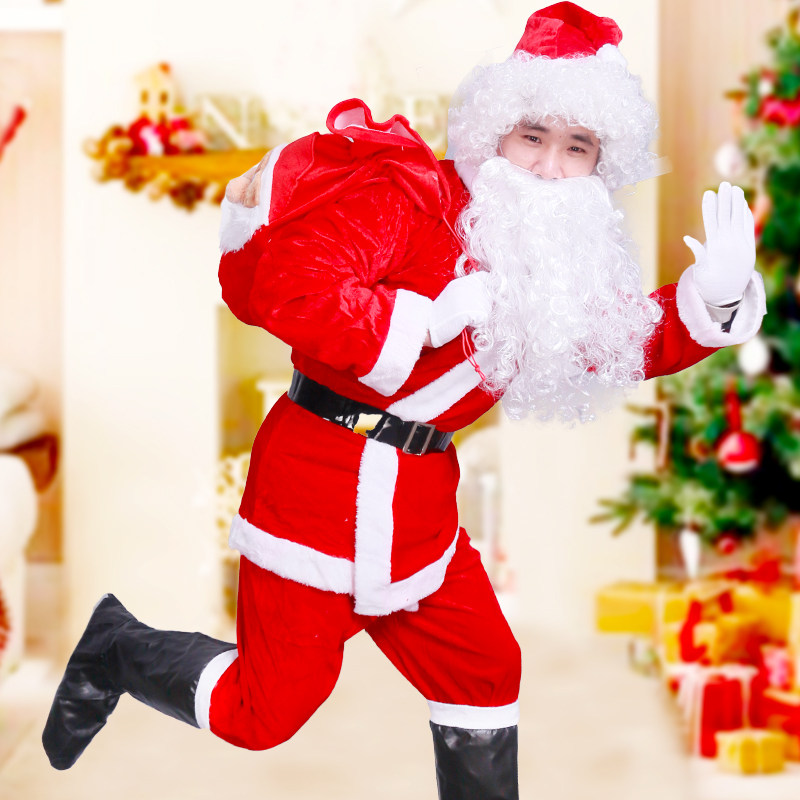 圣诞老人服装男童圣诞节老公公成人女亲子演出服儿童表演衣服服饰