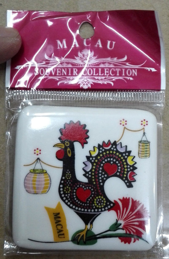 威尼斯人 自助餐_澳门纪念品 澳门冰箱贴 公鸡瓷片冰箱贴 黑色 威尼斯