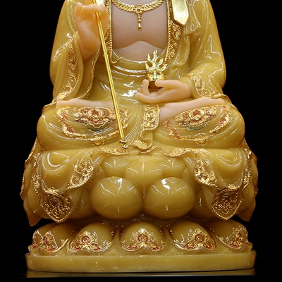 地藏王佛像 居家供奉摆件 汉白玉地藏王菩萨大 地藏菩萨像 地藏王