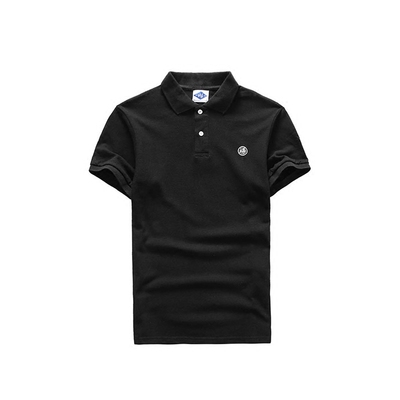 mane港风polo衫男原宿风ins保罗立领短袖t恤日系复古潮牌潮流纯色