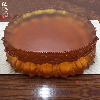 佛教用品佛像供具椭圆形须弥座佛教摆件琉璃莲花痤佛像底座