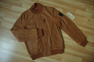 8woody〕nike 耐克科比棕色全牛皮毁灭者棒球夹克452290-230