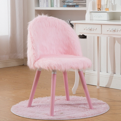 欧式化妆椅子粉色少女心凳子创意个性美甲椅卧室椅子网红梳妆椅_双氙