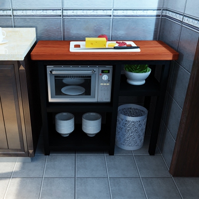 厨房切菜桌子 实木简易家用多功能长方形工作台料理台厨房切菜台