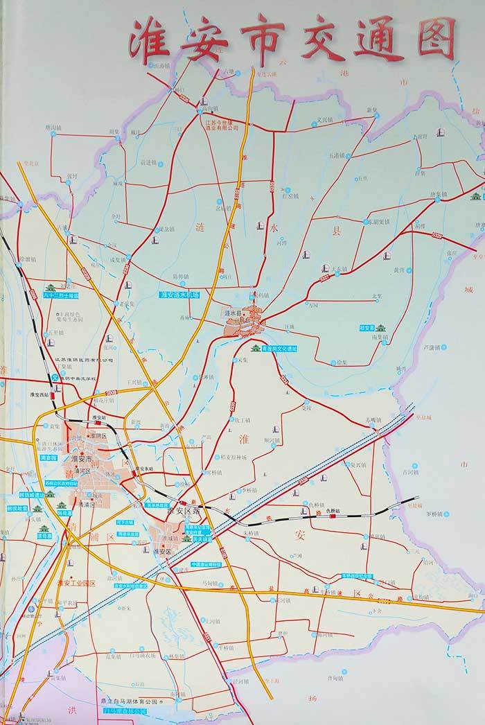 江苏盐城地图 市区地图 盐城全域地图 盐城交通旅游图
