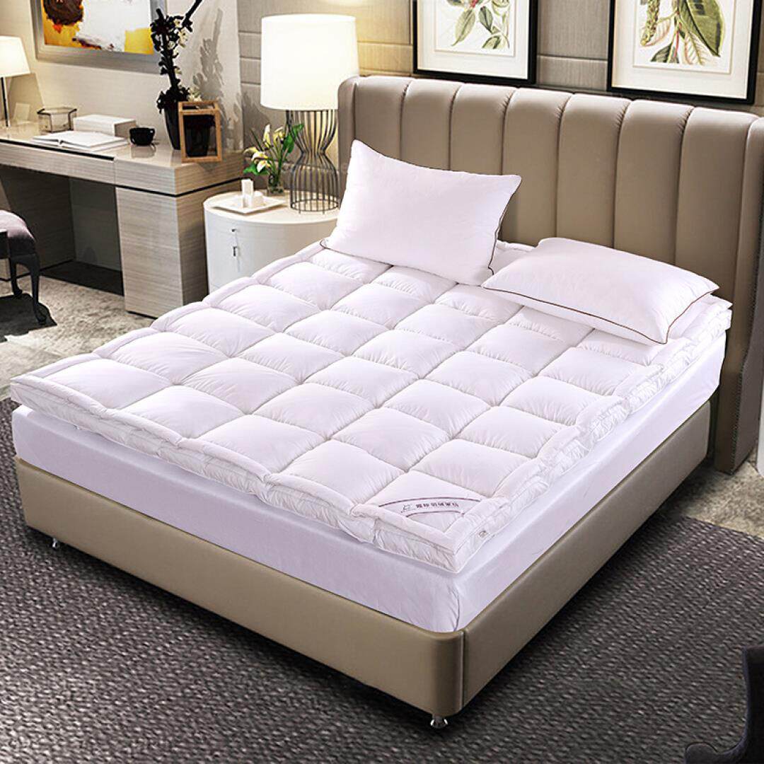 霞珍羽绒被_霞珍双层羽绒床垫 70白鸭绒垫被床褥子 加厚10cm五星酒店