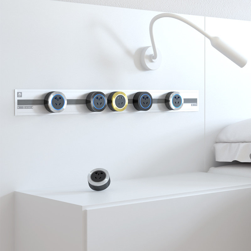 轨道插座厨房桌面专用墙壁嵌入式插线板商用大功率接线板