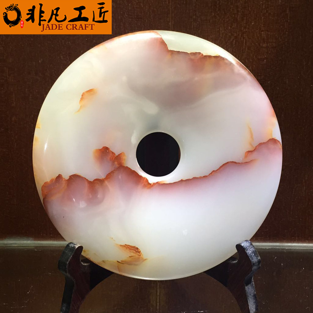 阿富汗玉石平安扣摆件,让家更有仪式感
