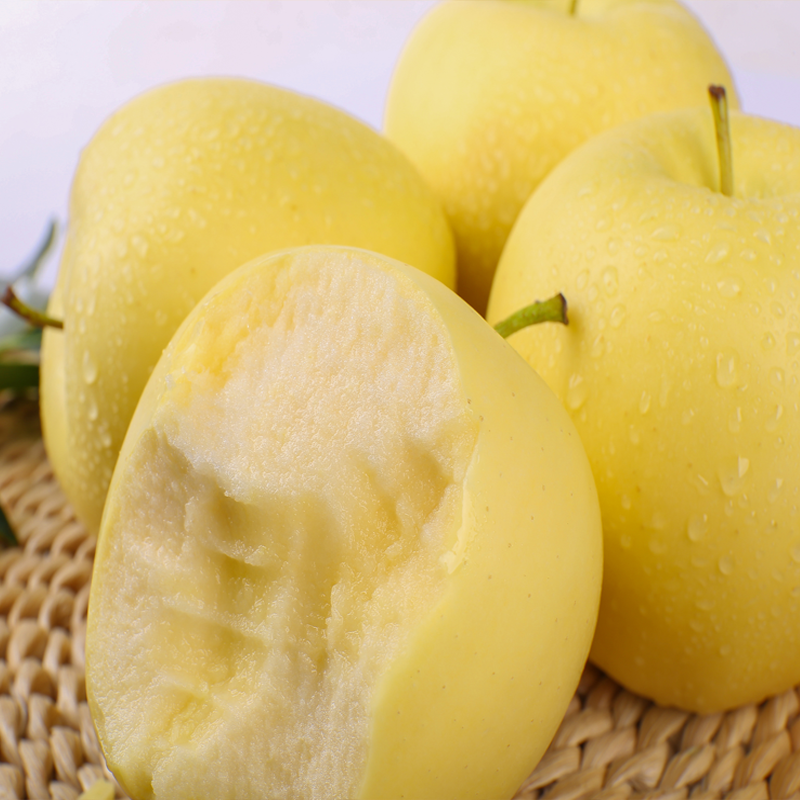 烟台黄金帅苹果,咬一口软糯香甜,孕期也能放心吃