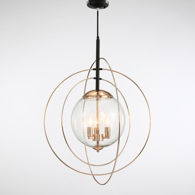 意大利北欧餐厅玻璃吊灯简约创意吧台个性后现代卧室透明泡泡球灯