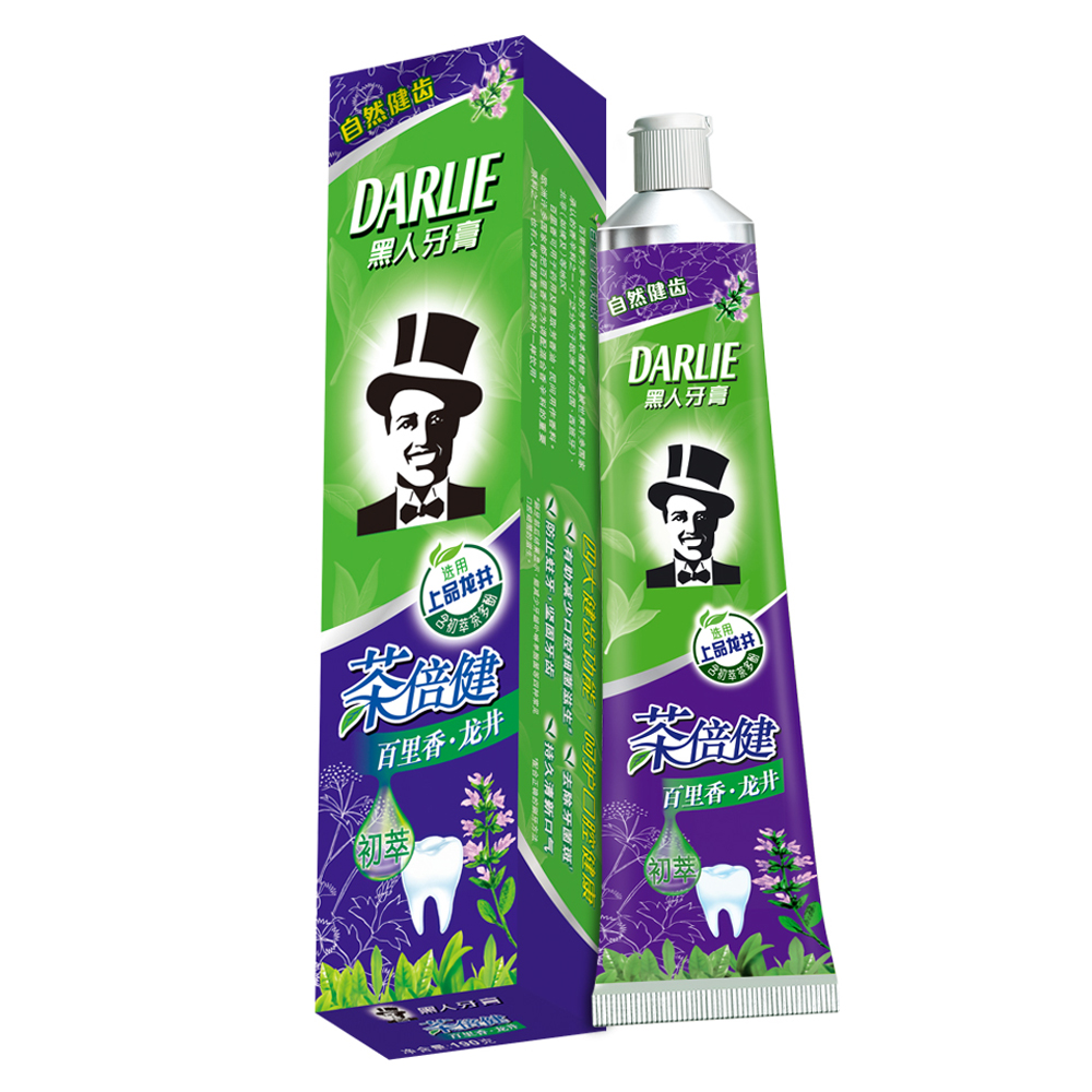 【天猫超市】黑人牙膏茶倍健百里香龙井中国190g成人防止牙龈出血