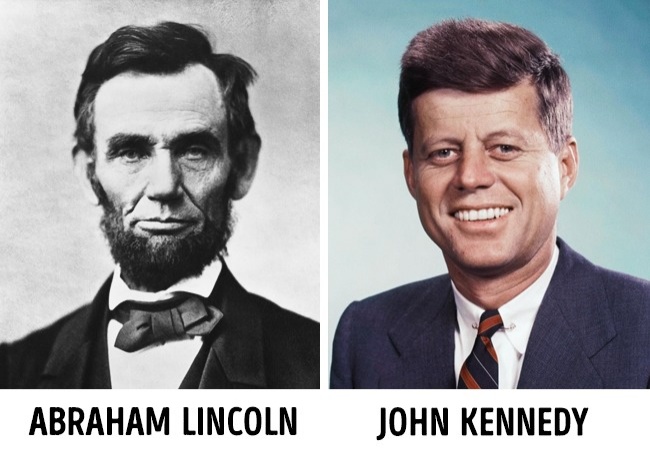 在亚伯拉罕·林肯(abraham lincoln)和 约翰·肯尼迪(john