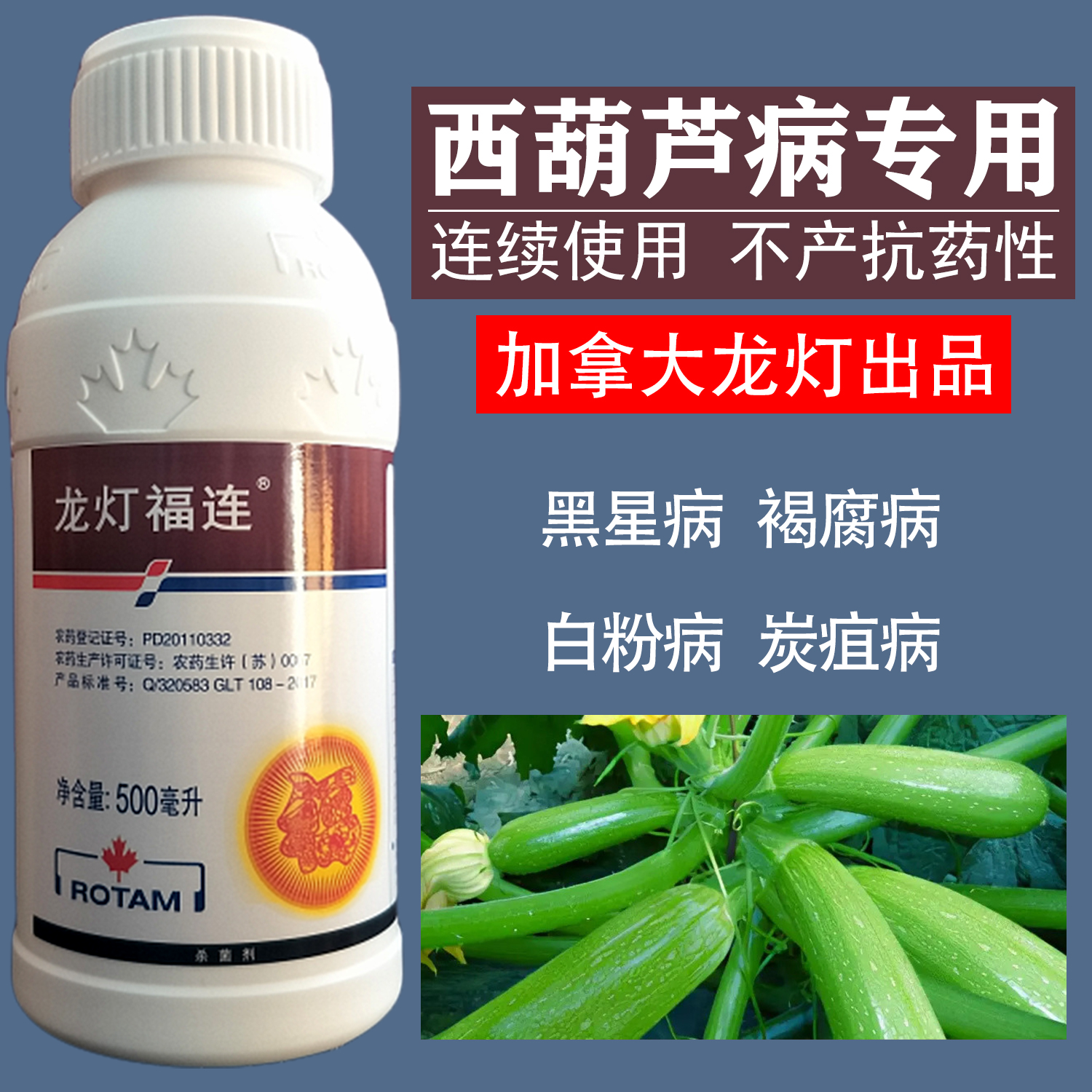 西葫芦的救星来了!龙灯杀菌剂让病害无处遁形