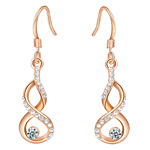 Rose Gold Plated Spiral Earrings